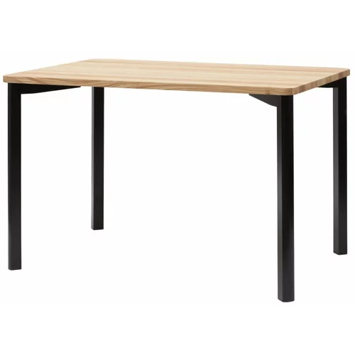 Ragaba crni blagovaonski stol sa zaobljenim nogama TRIVENTI, 120 x 80 cm