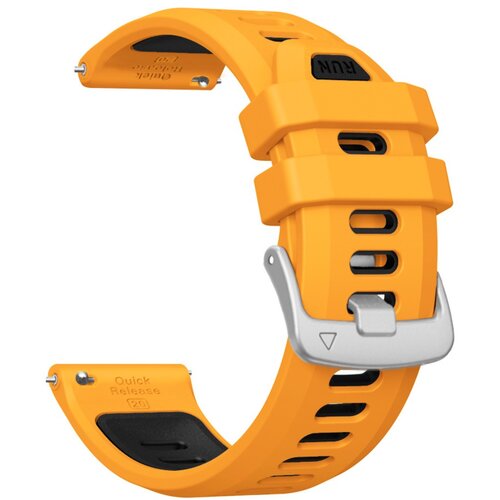 INF Silikonski dvobarvni pa&amp;scaron;ček za uro, združljiv z Garmin Forerunner 55 Black+Orange, (5000382665) Slike