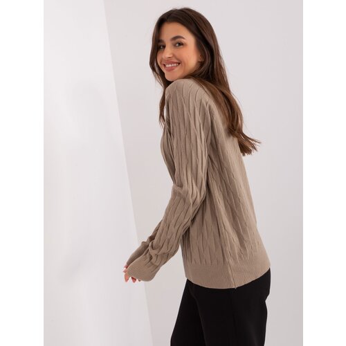 Wool Fashion Italia Sweater-AT-SW-2326.37X-dark beige Cene