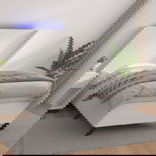  Box spring s madracem LED bijeli 80x200 cm umjetna koža Cene