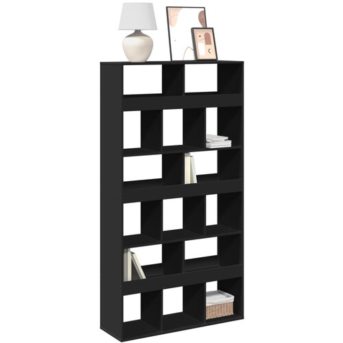 VidaXL Knjižna omara črna 100x33x187,5 cm inženirski les Slike