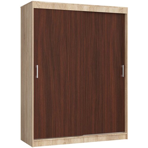 AKORD Mono Garderobna Omara Z Drsnimi Vrati, Hrast Sonoma/Wenge, (5000331744) Cene