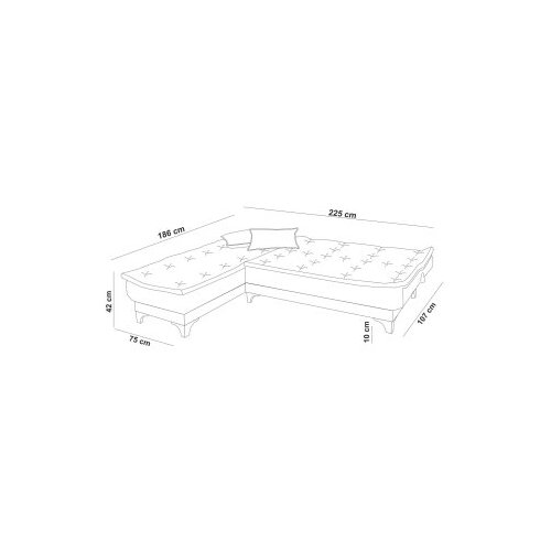 Atelier Del Sofa ugaona garnitura Kelebek Kose Cene