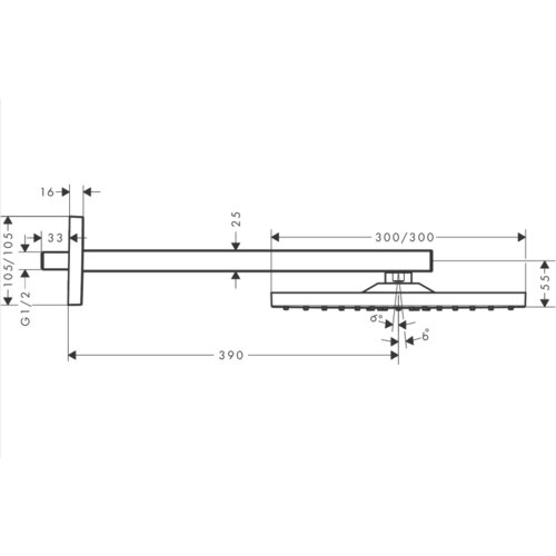Hansgrohe Raindance E 300 tu&amp;scaron; ruža 1 JET 26238670 Slike