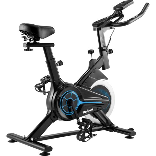 Rebel Active RBA-1016 spinning bicikl &amp;ndash; zama&amp;scaron;njak 4 kg, LCD zaslon, podesivi otpor, do 100 kg Slike