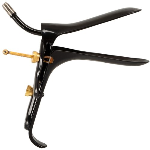 Fetish Collection Speculum with Air & Liquid Tube Black-Gold Cene
