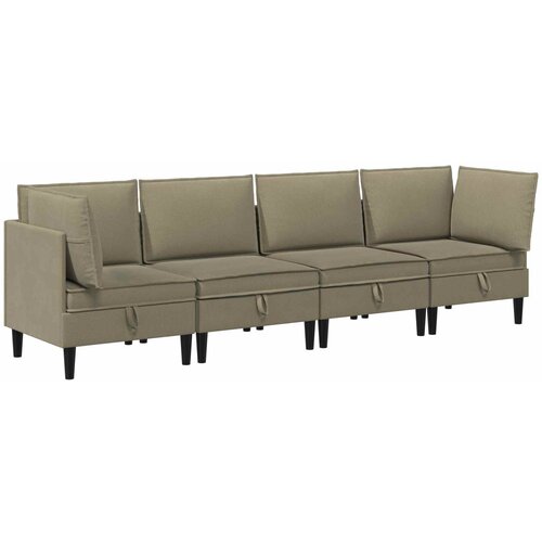  Set namještaja za dnevni boravak 4 pcs Kaki Tkanina Cene