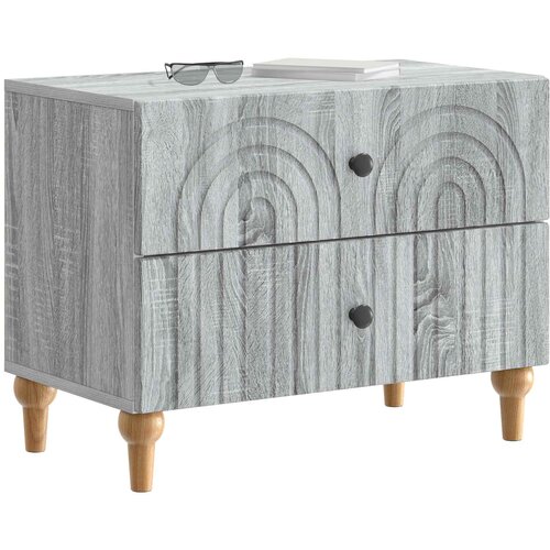  Noćni ormar Siva sonoma 62 x 34,5 x 48 cm Konstruirano drvo Slike