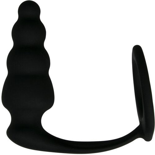 Easytoys Men Only Cock Ring With Ribbed Anal Plug Cene