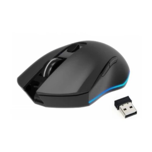 Gembird MUSGW-6BL-02 punjivi bežični rgb gaming mi&amp;scaron; sa 6 tastera firebolt, 129mm, crni Slike