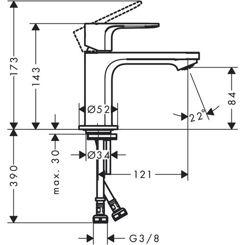 Hansgrohe 72554670 rebris e coolstart 80 armatura za umivalnik Cene