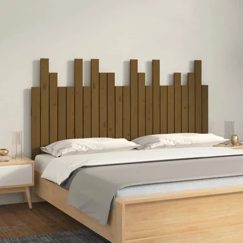  Uzglavlje za krevet boja meda 146 5x3x80 cm masivna borovina