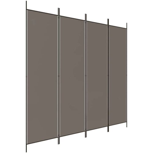  pregrada s 4 panela antracit 698 x 180 cm od tkanine Slike