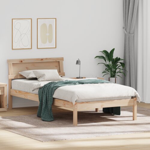 vidaXL Posteljni okvir voskaste rjave barve Rjava 100 x 200 cm Cene