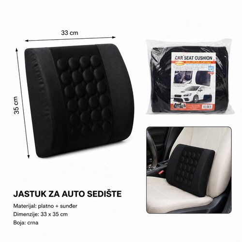KMT Jastuk za auto sedi&scaron;te, Crni Cene