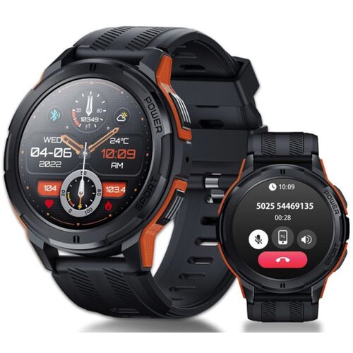 Oukitel BT10 smart watch sport rugged 410mAh/Heart rate/SpO2/Accelerometer/crno-narandzasti Cene