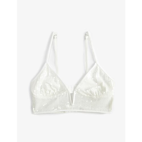 Koton Bridal Bra Sequined Unfilled Unsupported Cene