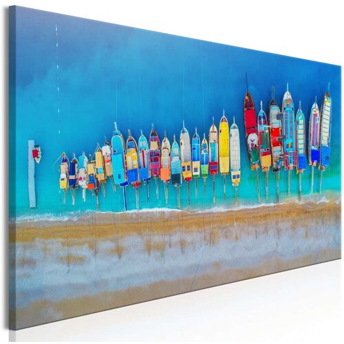  Slika - Colourful Boats (1 Part) Narrow 150x50 Slike