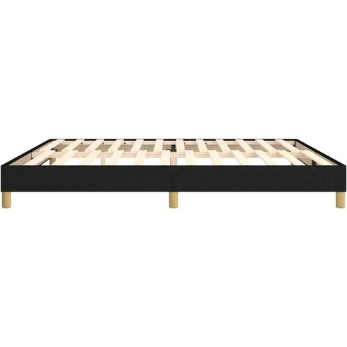 VidaXL Okvir za krevet s oprugama crni 200 x 200 cm od tkanine Slike