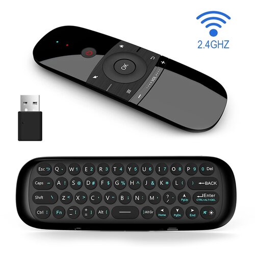 Air Mouse wireless tastatura I mis, IR daljinski crni Cene