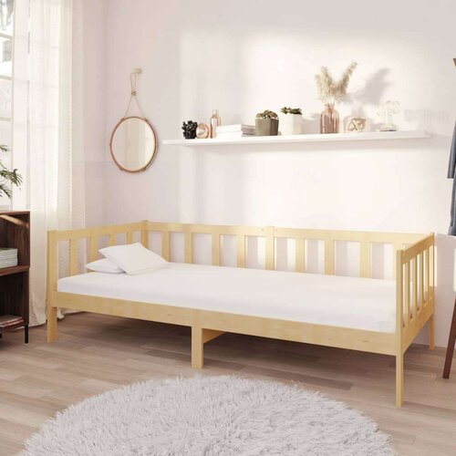  Dnevna postelja z vzmetnico 90x200 cm trdna borovina, (20646048) Slike