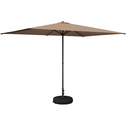 vidaXL Vrtni Parasol s Podnožjem 200 x 300 cm Poliester Pravokutni - Sivosmeđa 2 x 3 m s podlogom Cijene