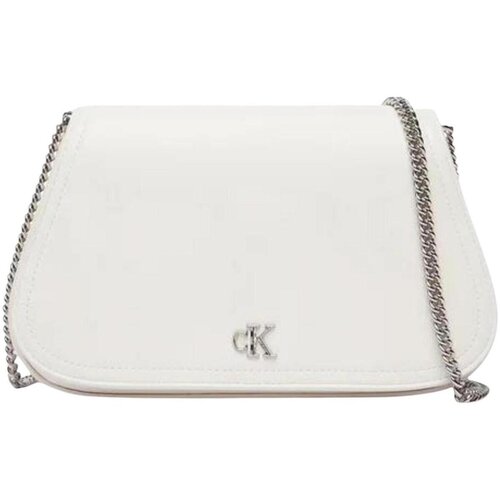 Calvin Klein Jeans Torbice CK CURVED ON CHAIN LV04F1153G Bela Slike