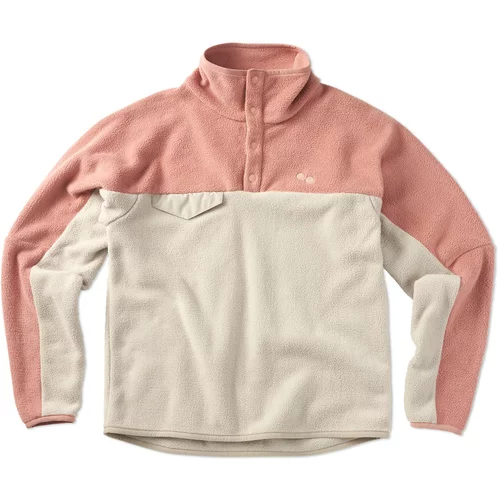 PinqPonq Športen pulover roza / bela
