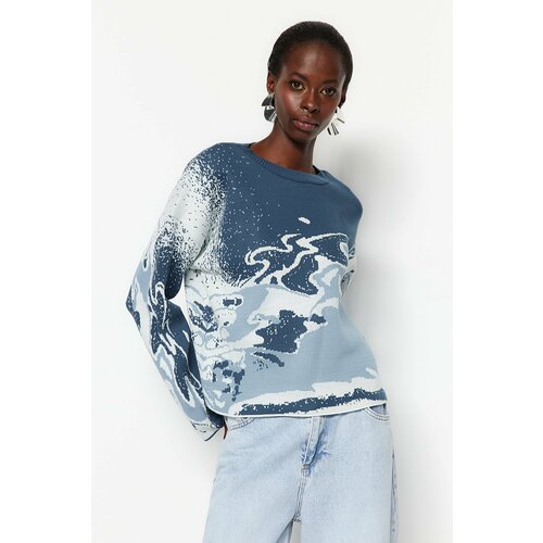 Trendyol Sweater - Dark blue - Regular fit Slike