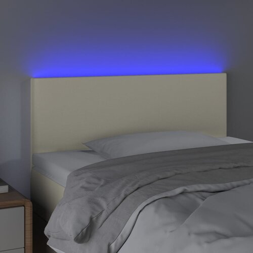  LED uzglavlje krem 80 x 5 x 78/88 cm od umjetne kože Slike