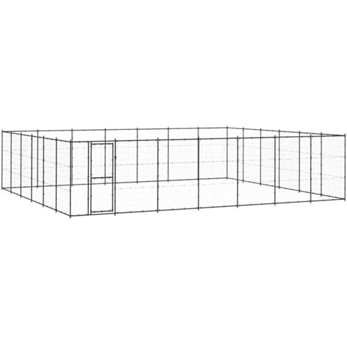 vidaXL zunanji pasji boks jeklo 50,82 m² Cene