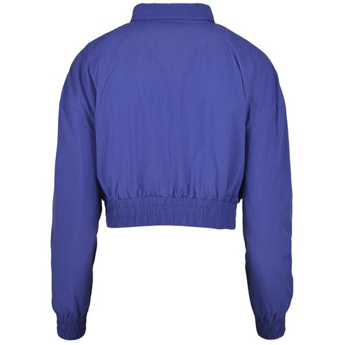 Urban Classics Ladies Cropped Crinkle Nylon Pull Over Jacket Bluepurple Cene