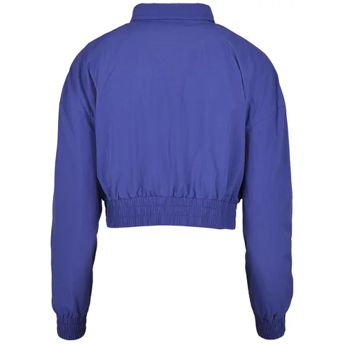 Urban Classics Ladies Cropped Crinkle Nylon Pull Over Jacket Bluepurple