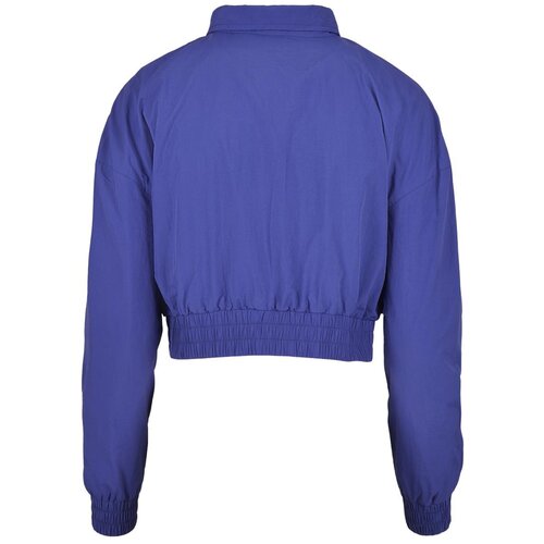 Urban Classics Ladies Cropped Crinkle Nylon Pull Over Jacket Bluepurple Slike