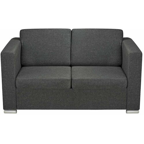  Trodijelni set sofa od tkanina tamnosivi Slike