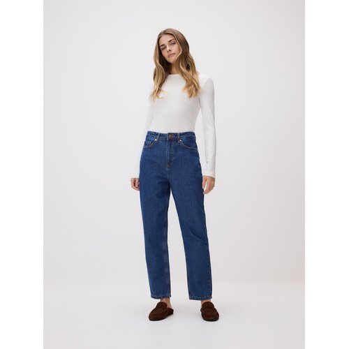 Reserved Mom fit traperice - plavo Cene
