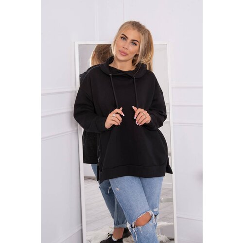 Kesi Insulated sweatshirt with side zipper black Slike