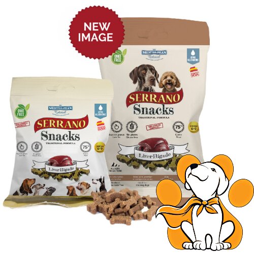 Mediterranean Natural serrano Dog Liver Flavour 100g,Poslastice u Obliku Koskica Slike