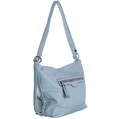 Fashion Hunters Light blue backpack bag 2in1 made of ecological leather Slike