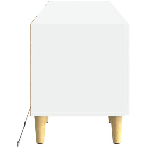  LED TV kabinet Bijela Konstruirano drvo Slike