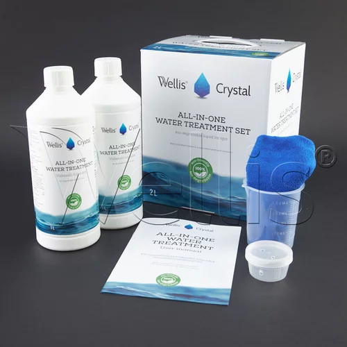 Komplet za vzdrževanje vode v masažnih bazenih Wellis Crystal (2 x 1 l, brez klora)