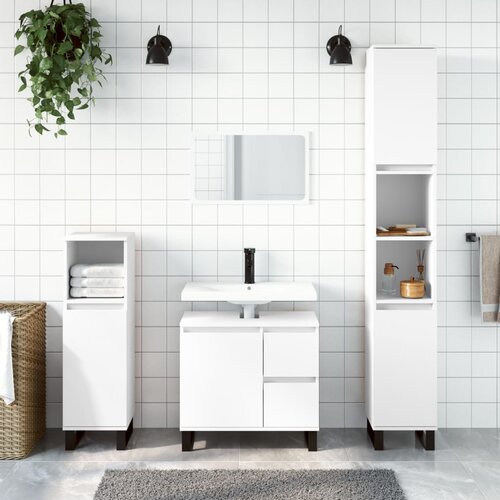 vidaXL 3-dijelni set kupaonskog namještaja bijeli konstruirano drvo Cene
