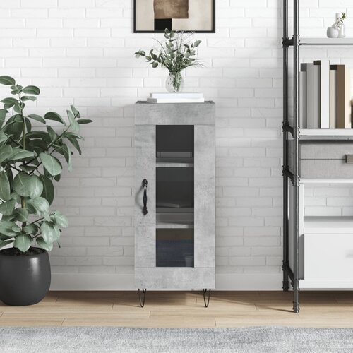 vidaXL Komoda betonsko siva 34,5x34x90 cm inženirski les Cene