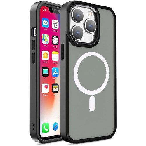 Apple Magnetic prozoren ovitek za iPhone 15 Pro z MagSafe - Black Cene