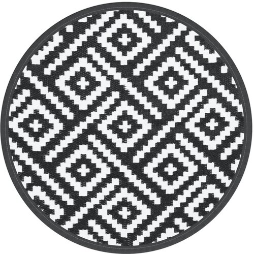 Maison Chic Zunanja Preproga, Rug bela in črna Ø160 cm PP, (22122466) Cene