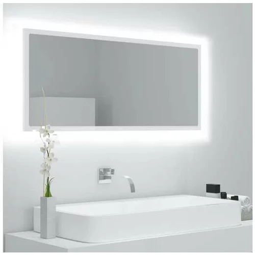  LED kopalniško ogledalo belo 100x8,5x37 cm iverna plošča