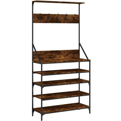 Maison Chic Regal za oblačila s prostorom za čevlje - Polica za čevlje dim. hrast 90x34x184 cm, (21776244) Slike