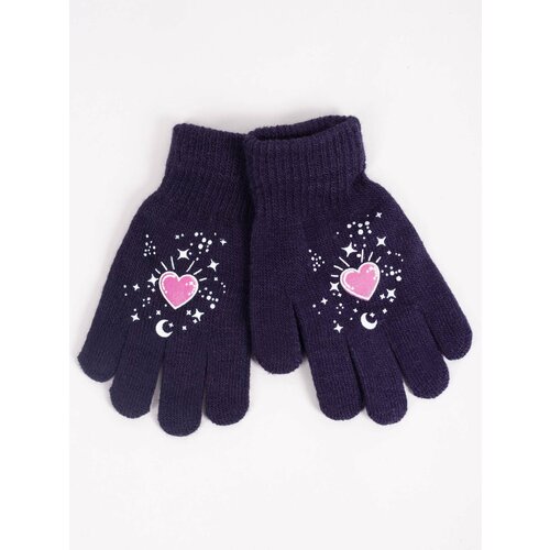 Yoclub kids's gloves RED-0012G-AA5A-029 navy blue Slike