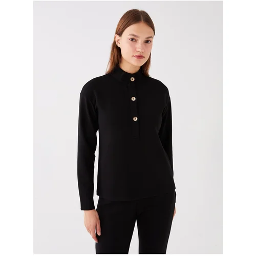 LC Waikiki Women's Standing Collar Straight Long Sleeve Sweatshirt