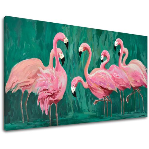  Slike na platnu flamingosi 1-dijelna XOBCH12426GE1 (autorske) Slike